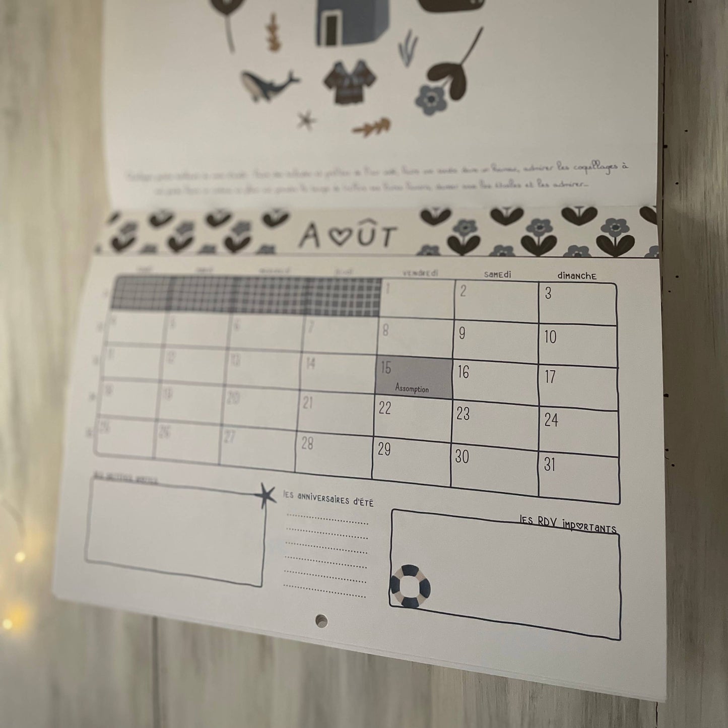 Mon Calendrier Mural 2025 ♥ - Papier Poetic - Papeterie