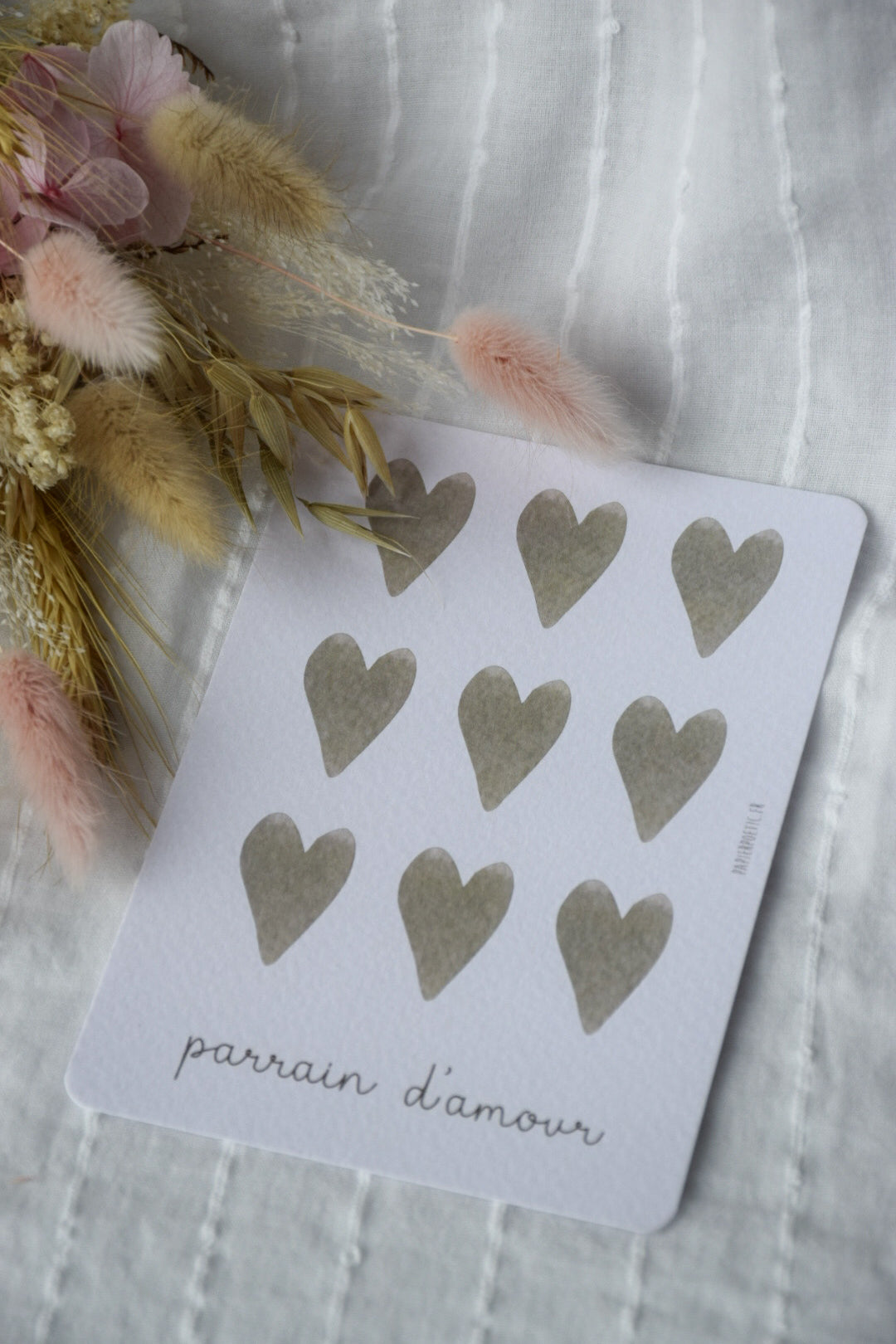 Carte "Parrain d'amour" ♥ Annonce grossesse - Papier Poetic