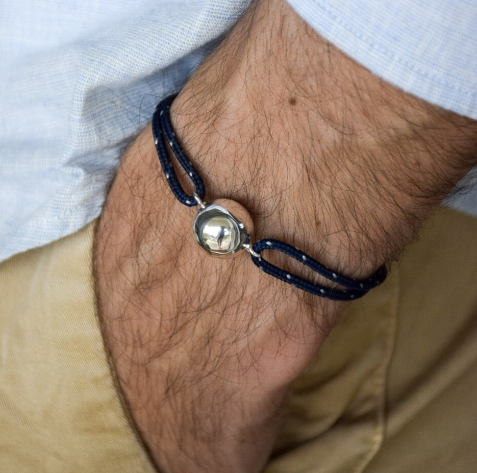 Bracelet bola pour papa - Bleu Marine