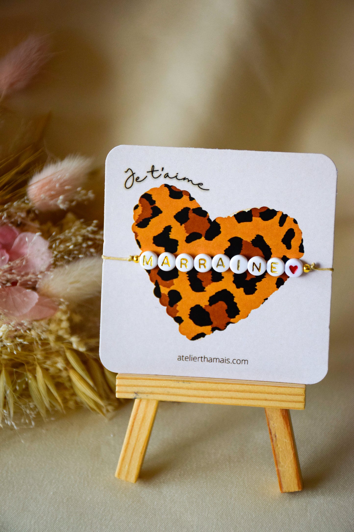 Bracelet "Je t'aime Marraine" - Collection Graou