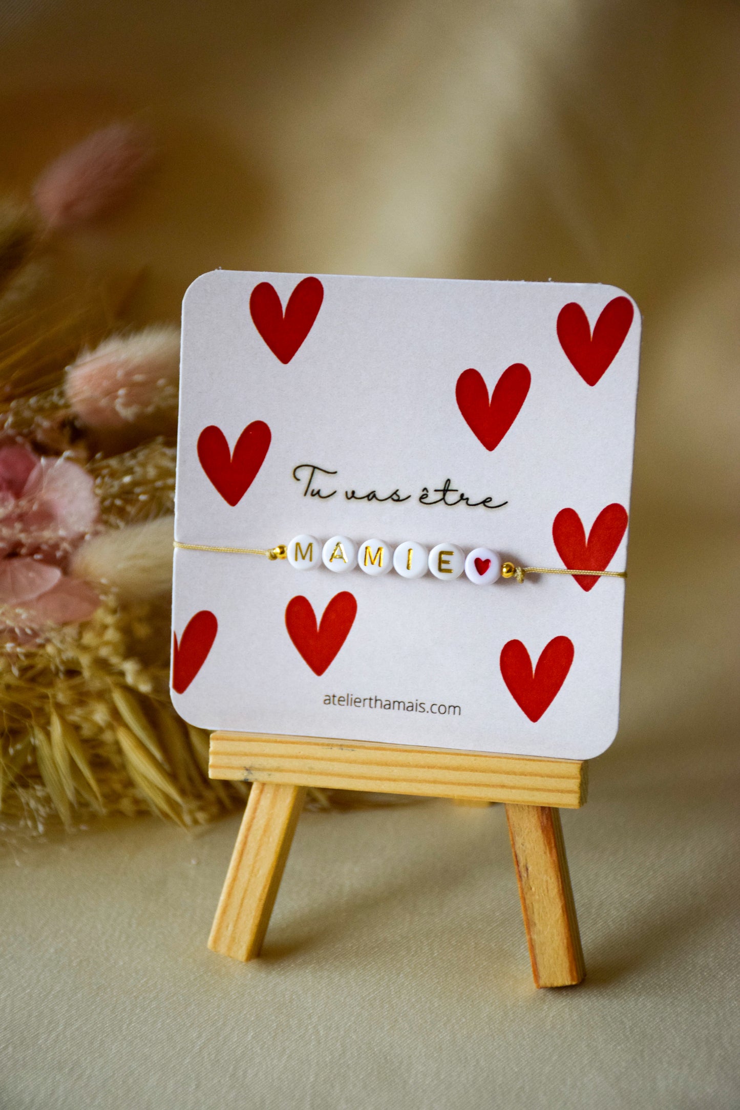 Carte annonce "Tu vas être Mamie" - Collection petit coeur