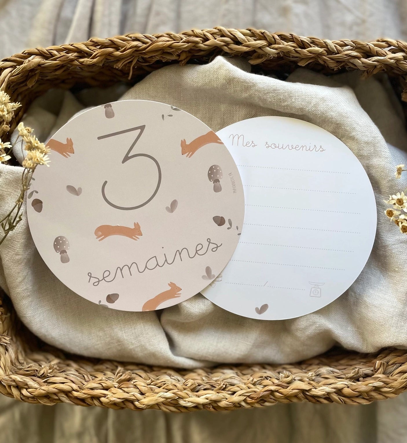 Carte étape "Première année de bébé" ♥ Papier Poetic