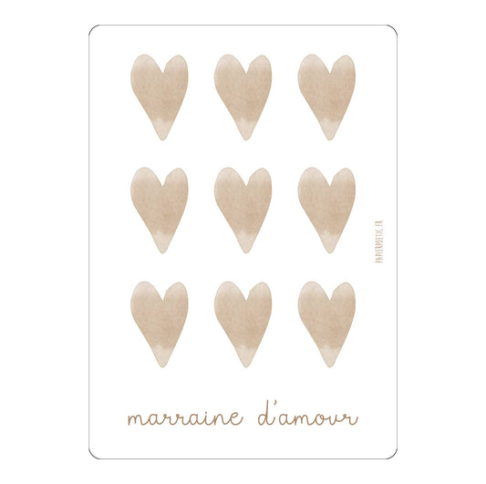 Carte "Marraine d'amour" ♥ Papier Poetic