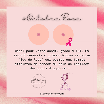 Bracelet solidaire Octobre Rose - 2€ reversés à Eau de Rose