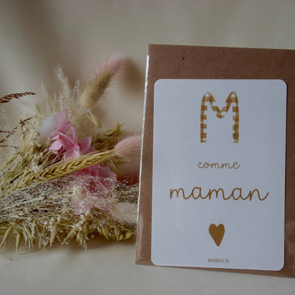 Coffret cadeau "Joyeux Noël Maman" - Bracelet Maman et illustration