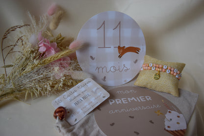 Coffret cadeau grossesse : "En attendant bébé" - Bracelet allaitement, cartes étapes, tisane allaitement