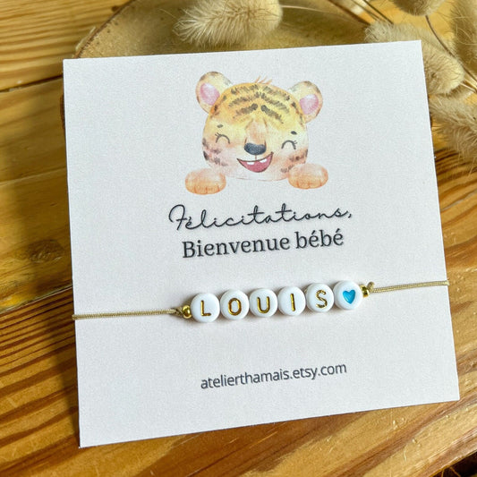 Carte à offrir - Cadeau naissance personnalisable lionceau