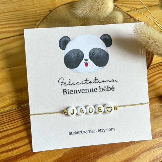 Carte à offrir - Cadeau naissance personnalisable petit panda